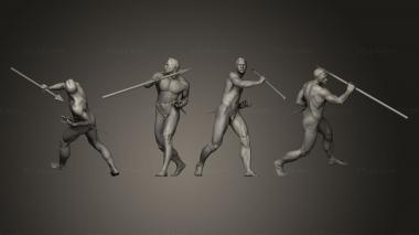 Figurines of people Warrior 16 3d model